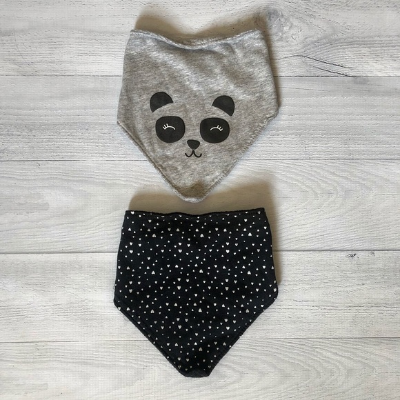 Carter's Other - Carter’s Panda & Heart Handkerchief Bibs
